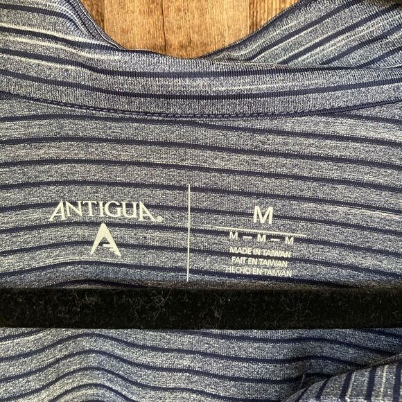 Antigua Men’s Capacity 1/4 Zip Striped Pullover Long Sleeve Shirt - Picture 4 of 6